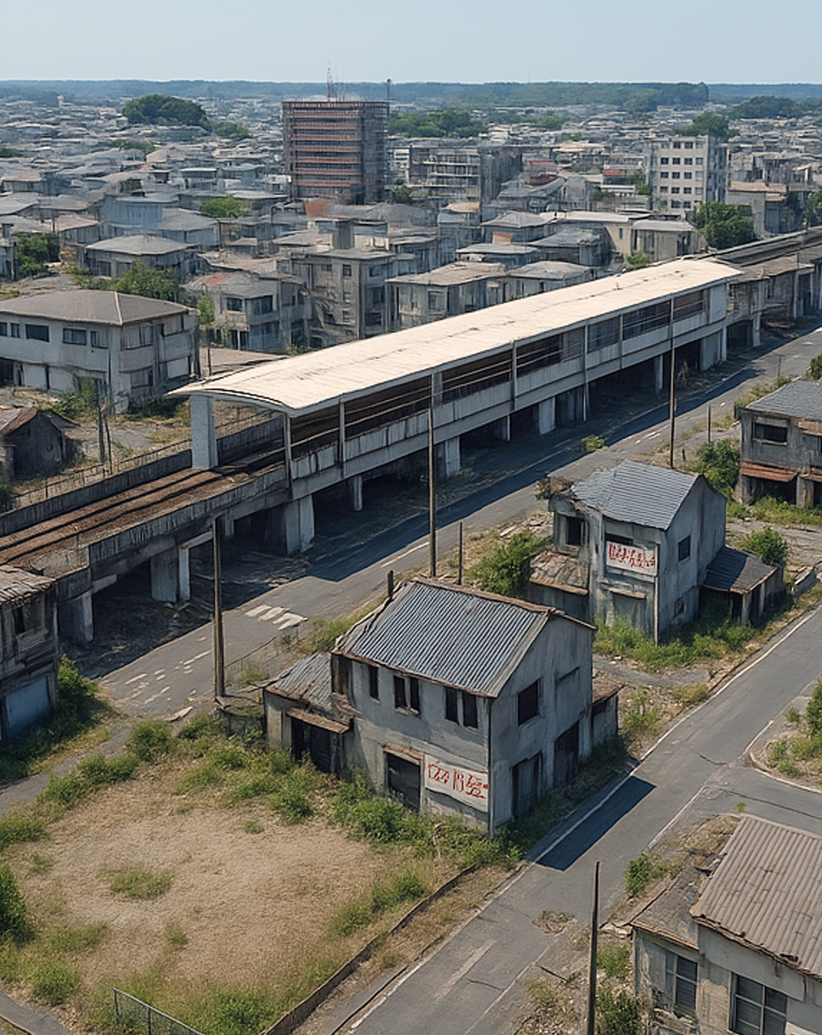 「防災力の不足が露呈する八千代のリスク」 | 生成AIが作成した、もしも八千代市が課題を放置した場合の30年後の未来イメージ | 大沢かずはる